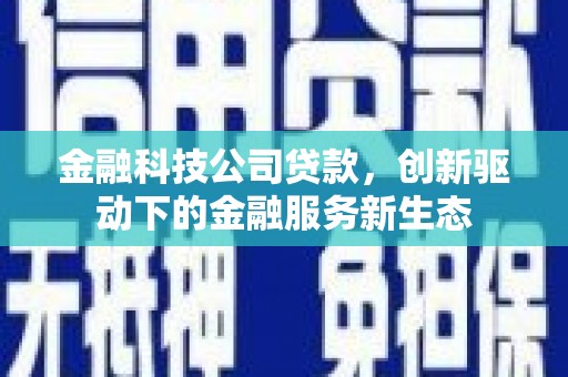 石屏金融科技公司贷款，创新驱动下的金融服务新生态