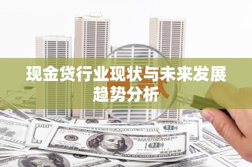 定远现金贷行业现状与未来发展趋势分析