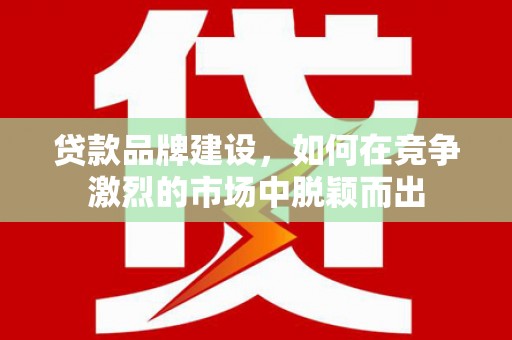 涧西贷款品牌建设，如何在竞争激烈的市场中脱颖而出