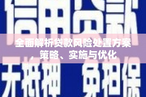 马边全面解析贷款风险处置方案，策略、实施与优化