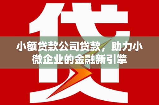 开福小额贷款公司贷款，助力小微企业的金融新引擎